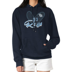 Tampa Bay Rays G-III 4Her by Carl Banks Women's Leopard Heart Pullover Hoodie | MLB Sale