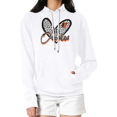 Baltimore Orioles G-III 4Her by Carl Banks Women's Leopard Heart Pullover Hoodie | MLB Sale