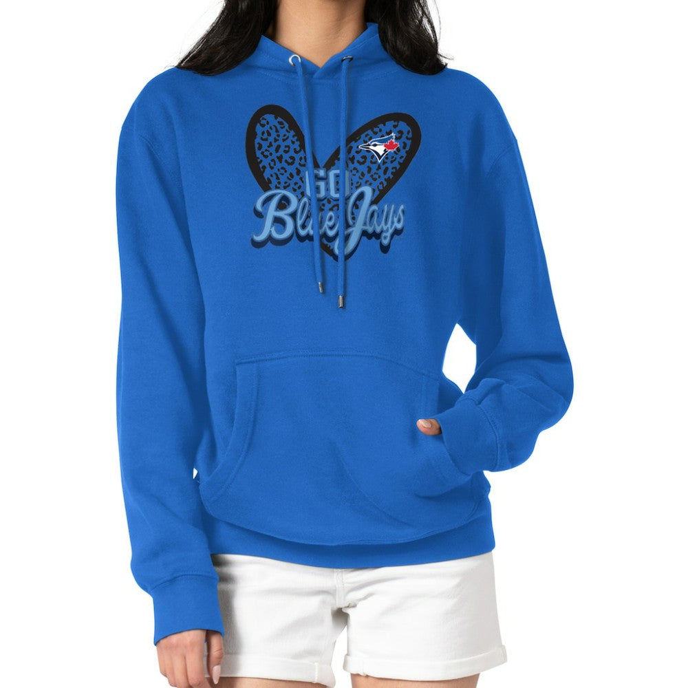Toronto Blue Jays G-III 4Her by Carl Banks Women's Leopard Heart Pullover Hoodie | MLB Near me