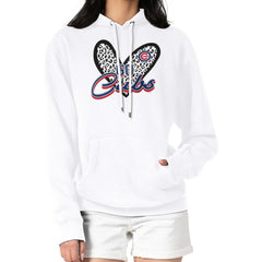 Chicago Cubs G-III 4Her by Carl Banks Women's Leopard Heart Pullover Hoodie | MLB For sale