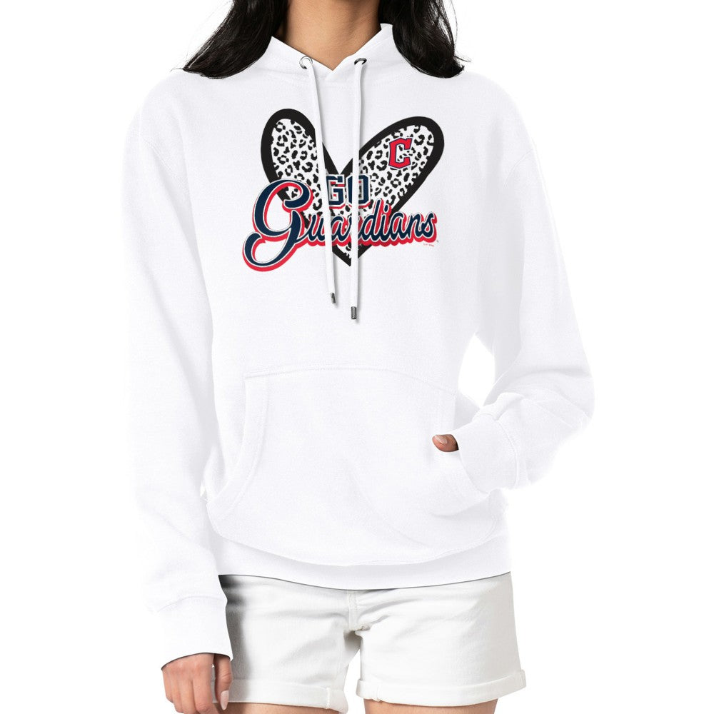 Cleveland Guardians G-III 4Her by Carl Banks Women's Leopard Heart Pullover Hoodie | MLB US