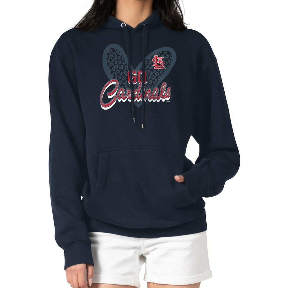 St. Louis Cardinals G-III 4Her by Carl Banks Women's Leopard Heart Pullover Hoodie | MLB Online