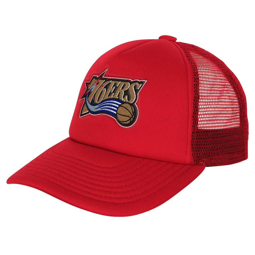 Philadelphia 76ers Youth Core Evergreen Trucker Adjustable Hat On Sale