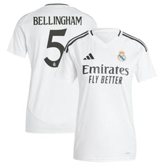 Jude Bellingham Real Madrid Women's 2024/25 Home Replica Player Jersey White - Adidas