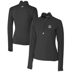 Green Bay Packers  Cutter & Buck Women's Traverse Stretch DryTec Quarter-Zip Top