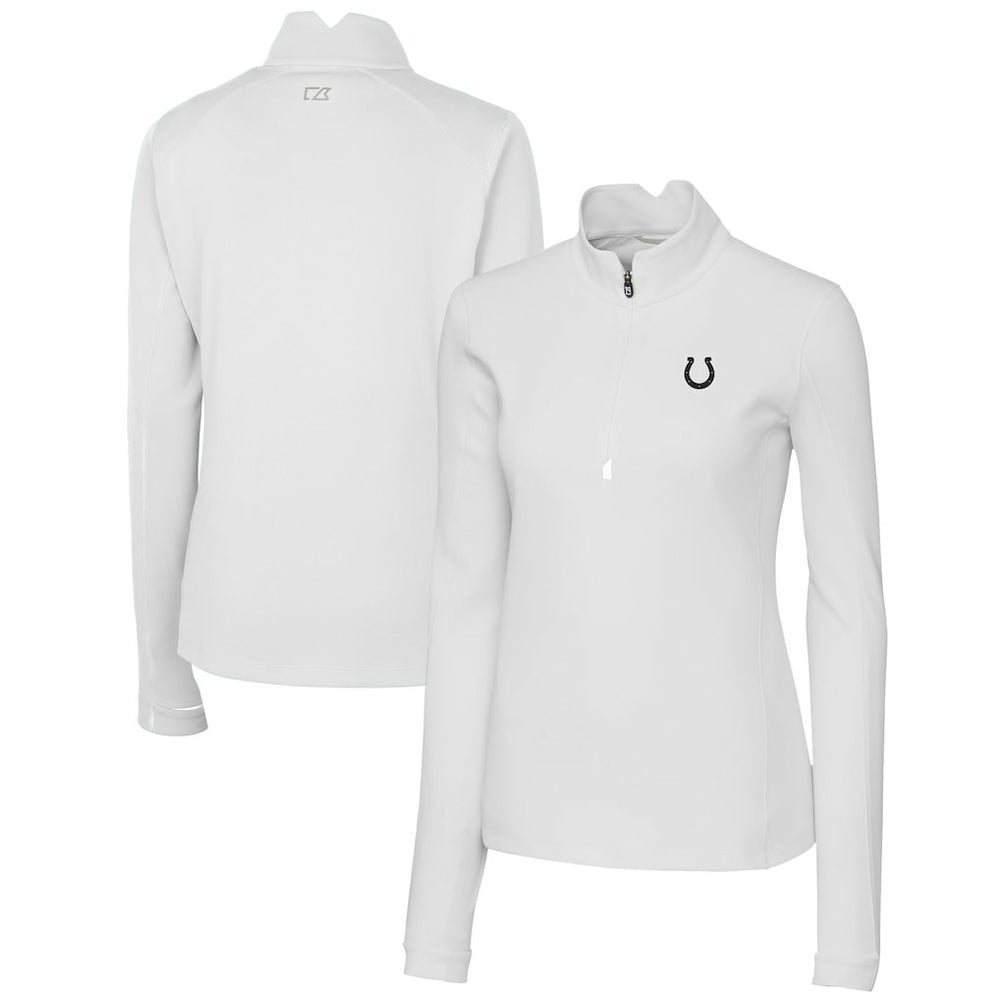 Indianapolis Colts  Cutter & Buck Women's Traverse Stretch DryTec Quarter-Zip Top
