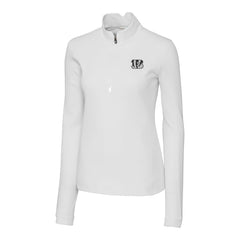 Cincinnati Bengals  Cutter & Buck Women's Traverse Stretch DryTec Quarter-Zip Top