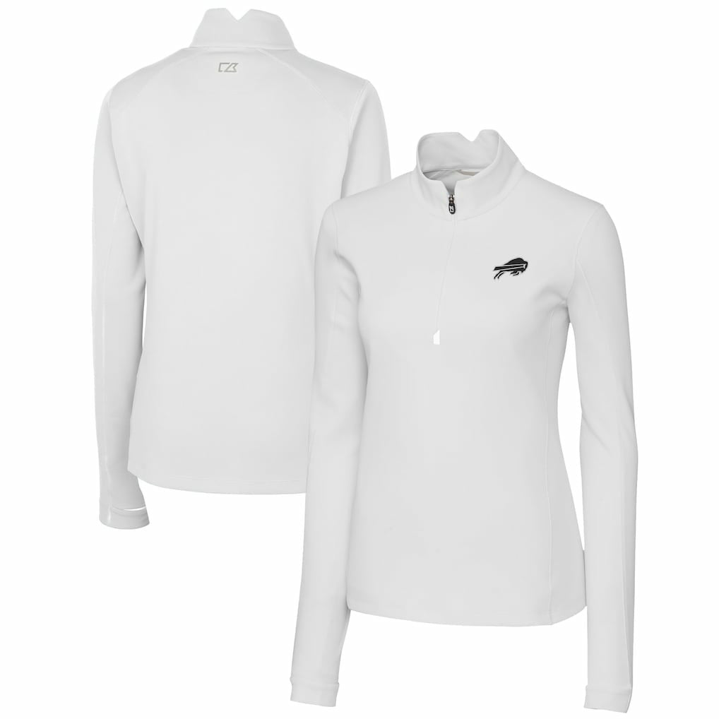 Buffalo Bills  Cutter & Buck Women's Traverse Stretch DryTec Quarter-Zip Top