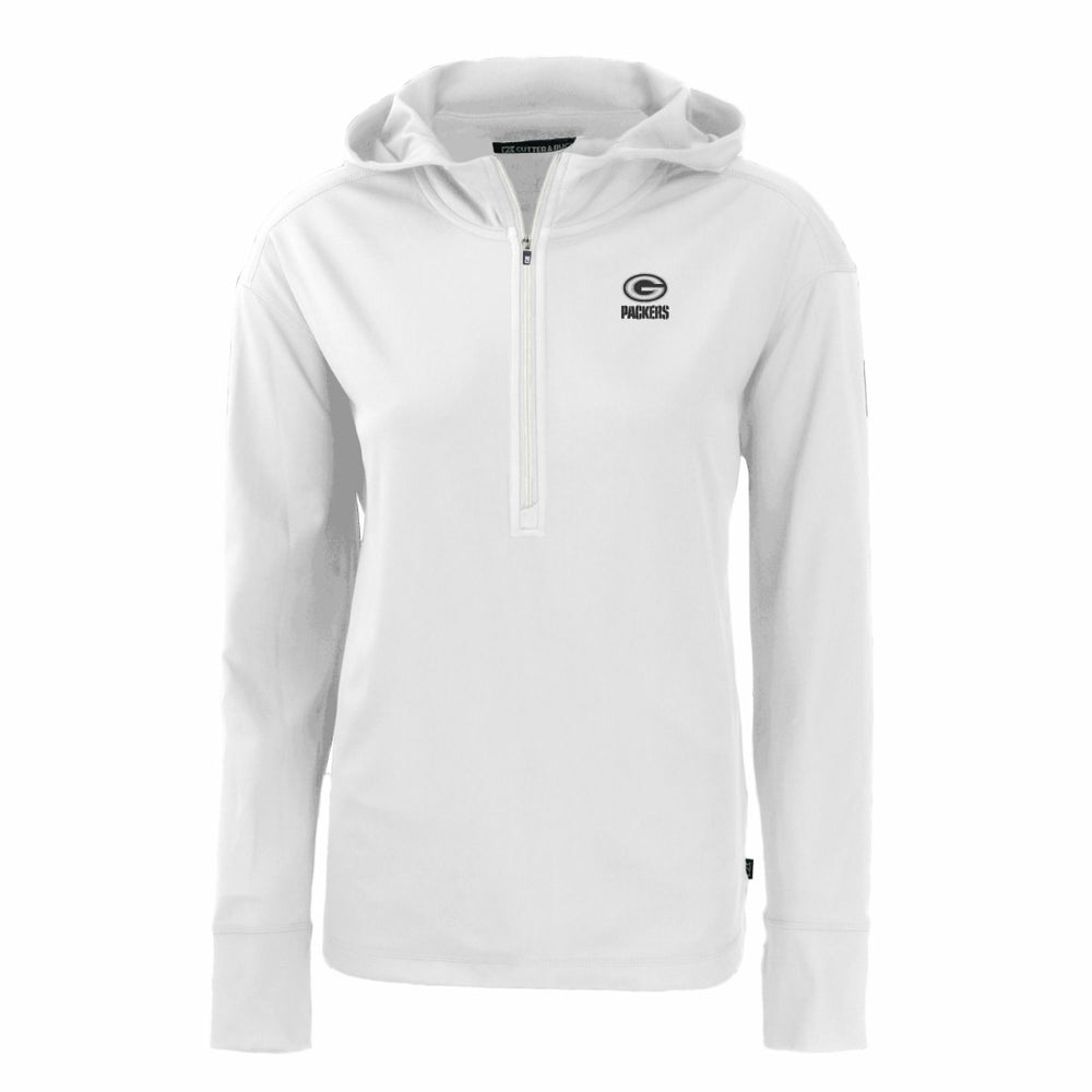 Green Bay Packers  Cutter & Buck Women's Daybreak Eco Recycled Half-Zip Hoodie