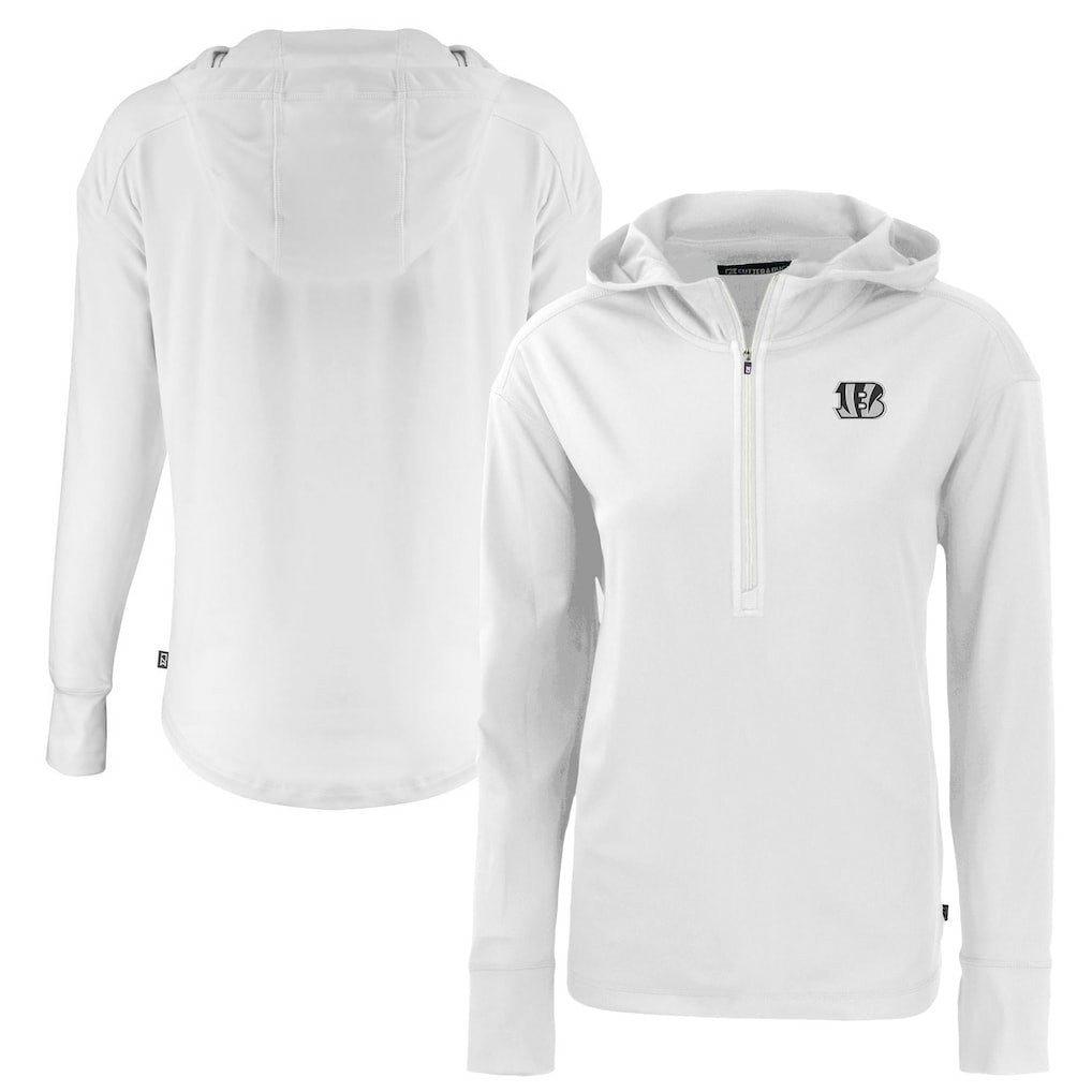 Cincinnati Bengals  Cutter & Buck Women's Daybreak Eco Recycled Half-Zip Hoodie