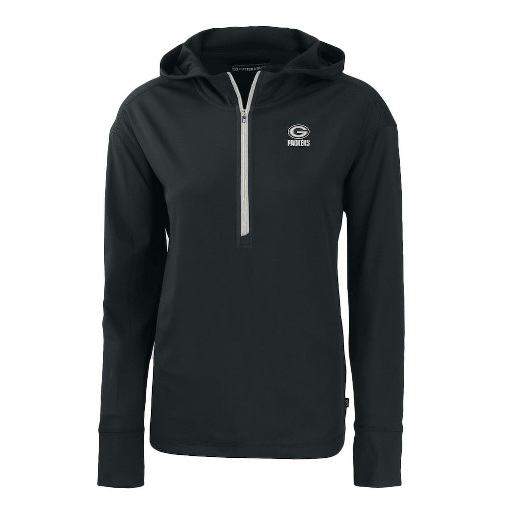 Green Bay Packers  Cutter & Buck Women's Daybreak Eco Recycled Half-Zip Hoodie