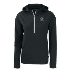 Green Bay Packers  Cutter & Buck Women's Daybreak Eco Recycled Half-Zip Hoodie