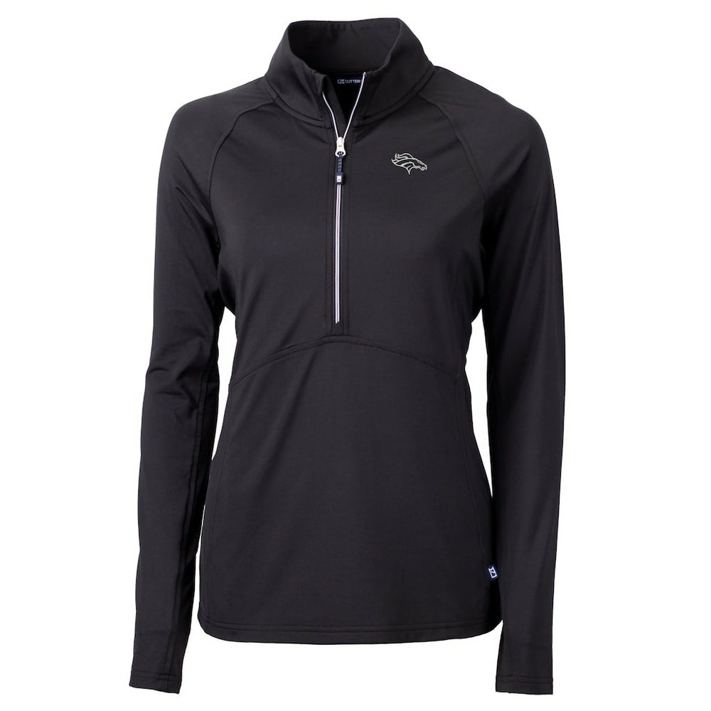 Denver Broncos  Cutter & Buck Women's Adapt Eco Knit Stretch Recycled Raglan Half-Zip Top