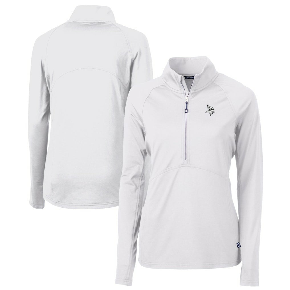 Minnesota Vikings  Cutter & Buck Women's Adapt Eco Knit Stretch Recycled Half-Zip Pullover Top
