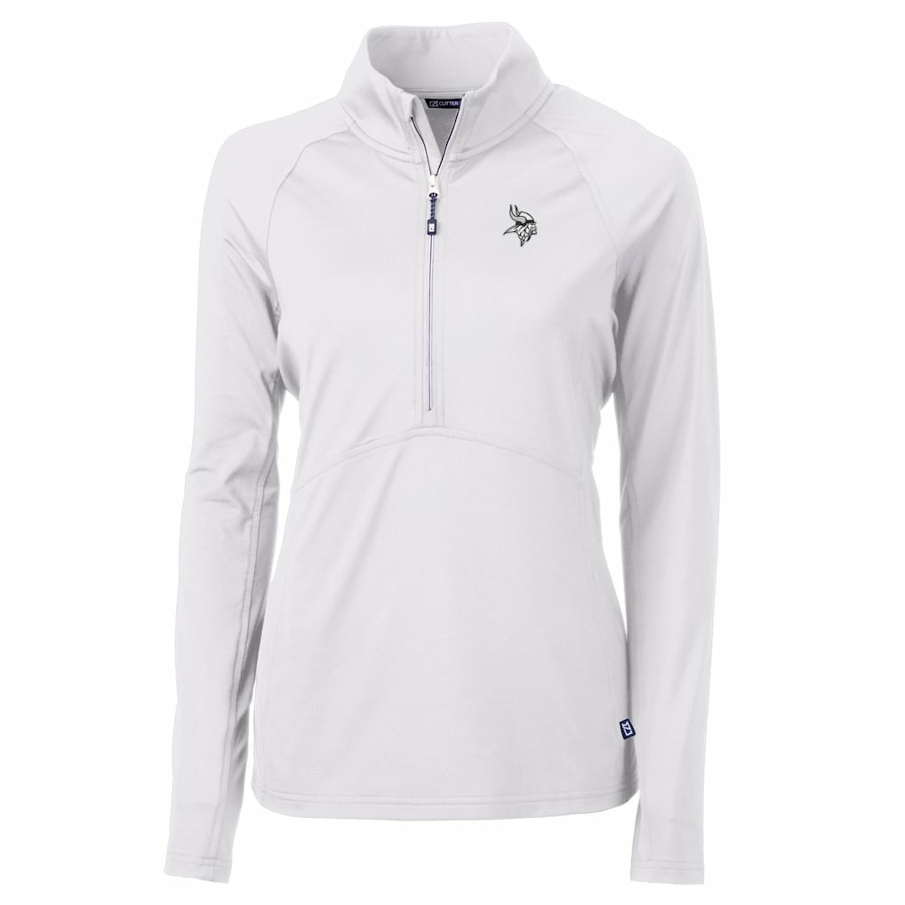 Minnesota Vikings  Cutter & Buck Women's Adapt Eco Knit Stretch Recycled Half-Zip Pullover Top