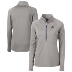 Detroit Lions  Cutter & Buck Women's Adapt Eco Knit Stretch Recycled Half-Zip Pullover Top