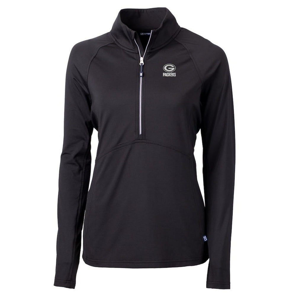 Green Bay Packers  Cutter & Buck Women's Adapt Eco Knit Stretch Recycled Raglan Half-Zip Top