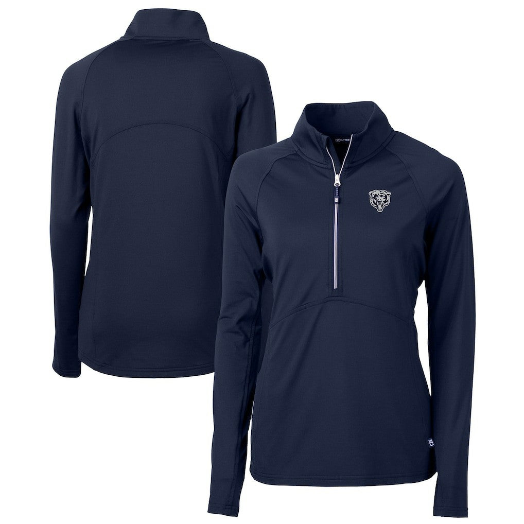 Chicago Bears  Cutter & Buck Women's Adapt Eco Knit Stretch Recycled Half-Zip Pullover Top