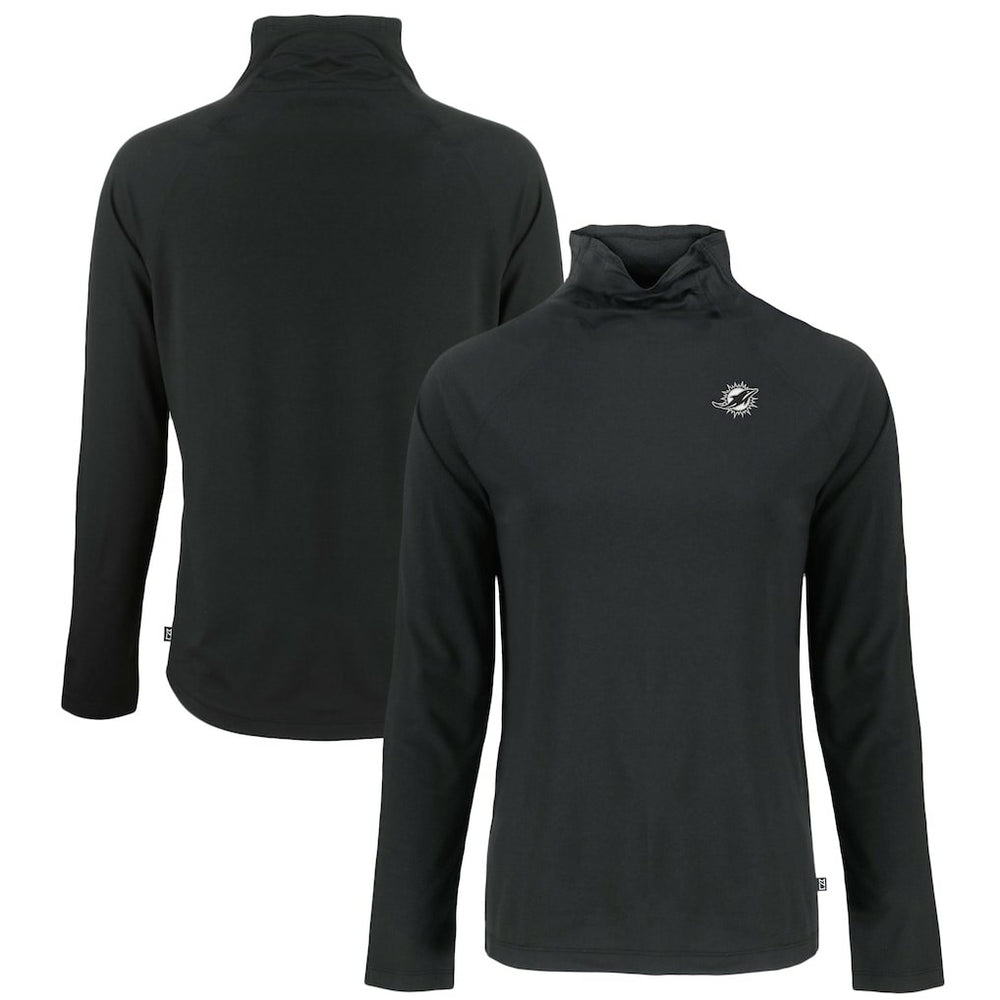 Miami Dolphins  Cutter & Buck Women's Coastline Epic Comfort Eco Recycled Funnel Neck Pullover Sweatshirt