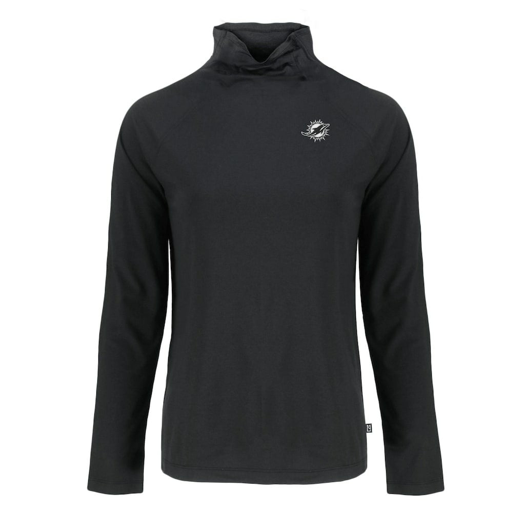 Miami Dolphins  Cutter & Buck Women's Coastline Epic Comfort Eco Recycled Funnel Neck Pullover Sweatshirt