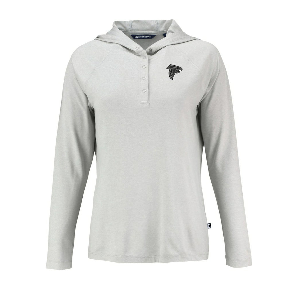 Atlanta Falcons  Cutter & Buck Women's Coastline Epic Comfort Eco Recycled Long Sleeve Hoodie T-Shirt
