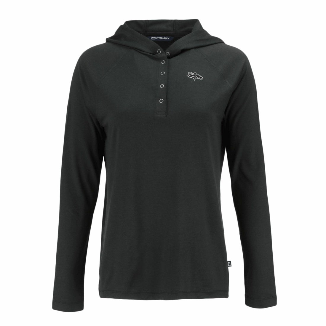 Denver Broncos  Cutter & Buck Women's Coastline Epic Comfort Eco Recycled Long Sleeve Hoodie T-Shirt