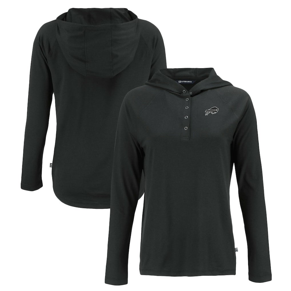 Buffalo Bills  Cutter & Buck Women's Coastline Epic Comfort Eco Recycled Long Sleeve Hoodie T-Shirt