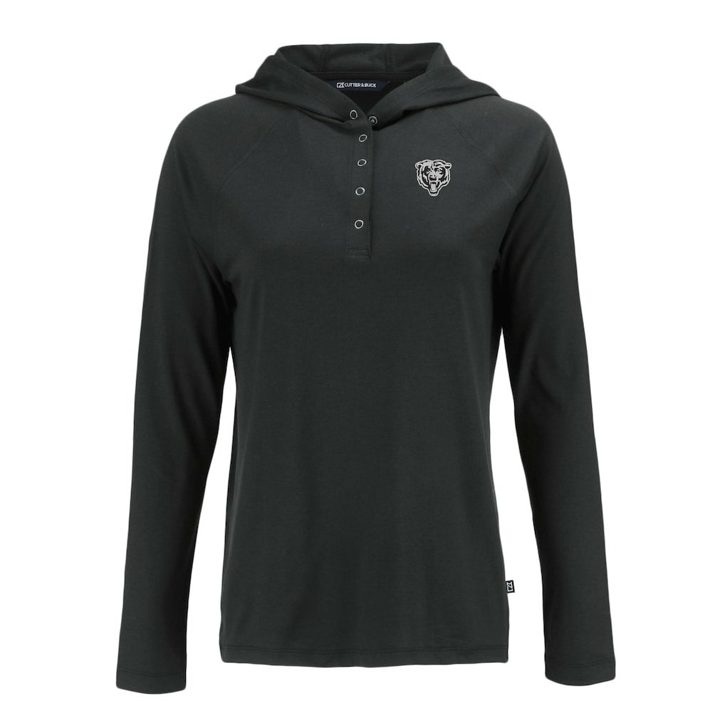 Chicago Bears  Cutter & Buck Women's Coastline Epic Comfort Eco Recycled Long Sleeve Hoodie T-Shirt