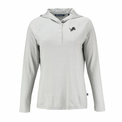 Detroit Lions  Cutter & Buck Women's Coastline Epic Comfort Eco Recycled Long Sleeve Hoodie T-Shirt