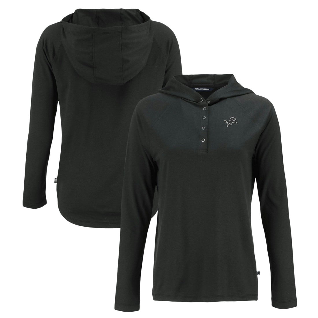 Detroit Lions  Cutter & Buck Women's Coastline Epic Comfort Eco Recycled Long Sleeve Hoodie T-Shirt