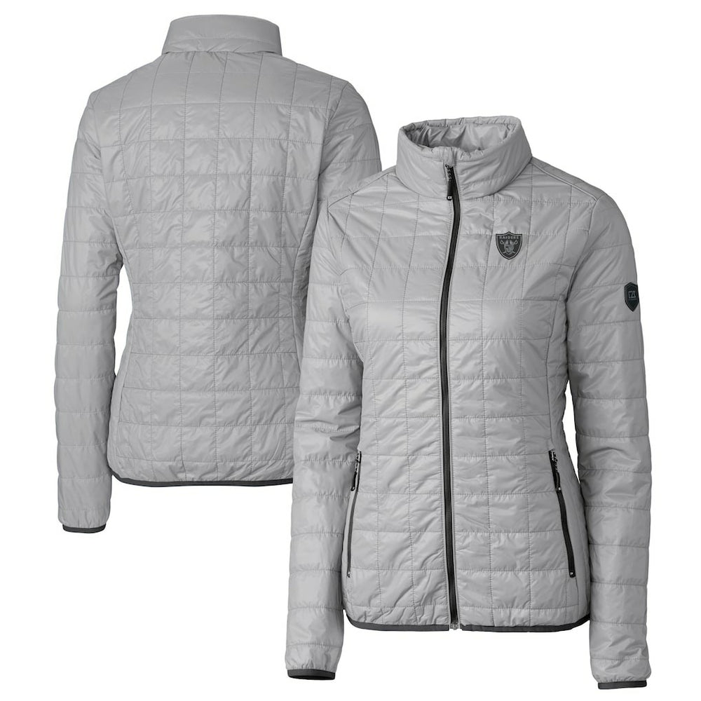Las Vegas Raiders  Cutter & Buck Women's Rainier PrimaLoft Eco Insulated Full-Zip Puffer Jacket