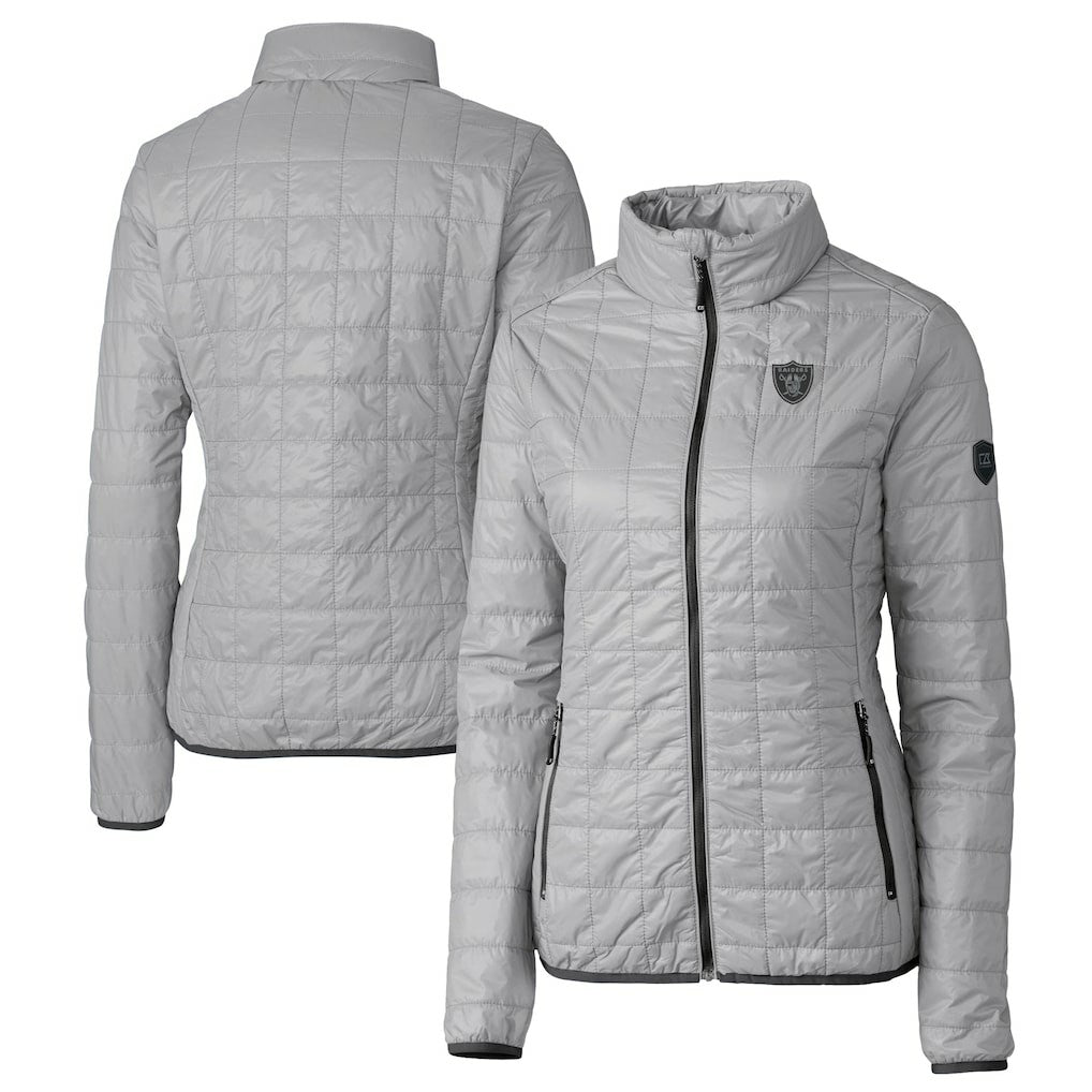 Las Vegas Raiders  Cutter & Buck Women's Rainier PrimaLoft Eco Insulated Full-Zip Puffer Jacket