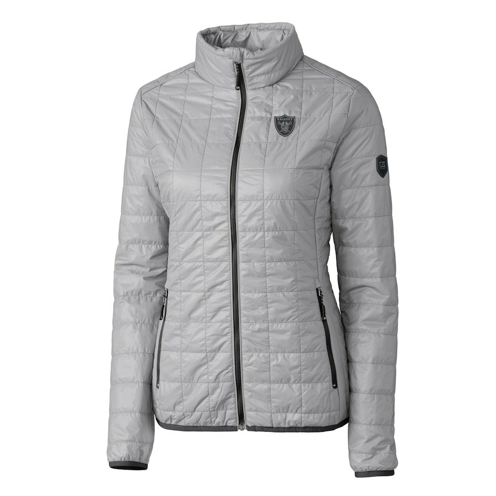 Las Vegas Raiders  Cutter & Buck Women's Rainier PrimaLoft Eco Insulated Full-Zip Puffer Jacket