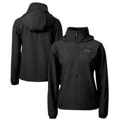 Los Angeles Chargers  Cutter & Buck Women's Charter Eco Recycled Half-Zip Hoodie Anorak Jacket