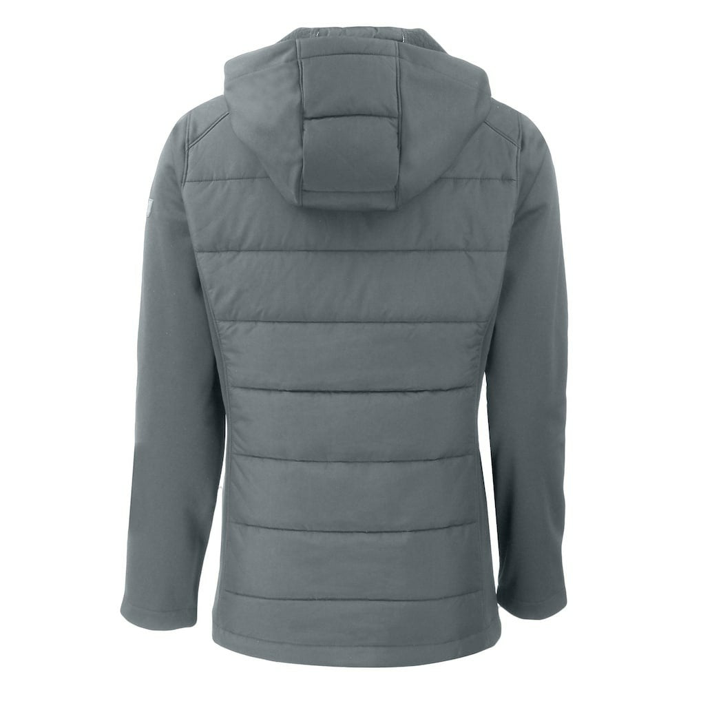 Las Vegas Raiders  Cutter & Buck Women's Evoke Hybrid Eco Softshell Recycled Full-Zip Hoodie Jacket
