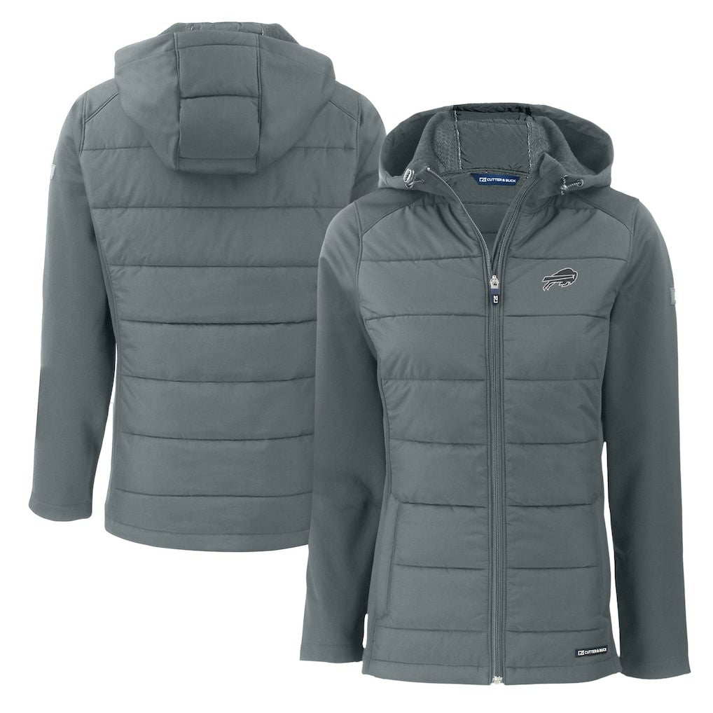 Buffalo Bills  Cutter & Buck Women's Evoke Hybrid Eco Softshell Recycled Full-Zip Hoodie Jacket