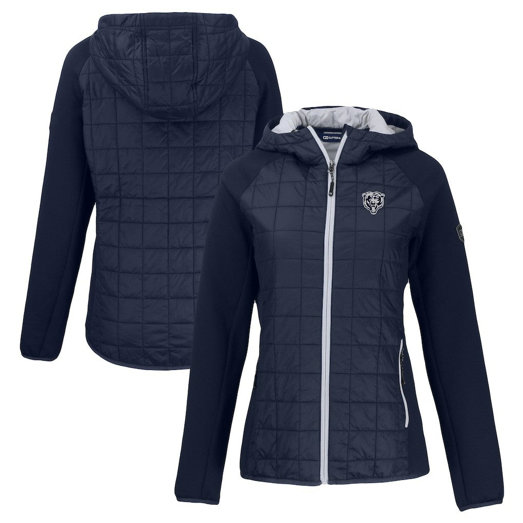 Chicago Bears  Cutter & Buck Women's Rainier PrimaLoft Eco Hybrid Full-Zip Hoodie Jacket