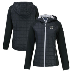 Cincinnati Bengals  Cutter & Buck Women's Rainier PrimaLoft Eco Hybrid Full-Zip Hoodie Jacket