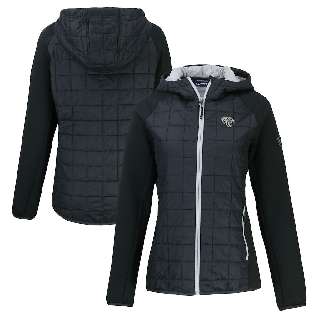 Jacksonville Jaguars  Cutter & Buck Women's Rainier PrimaLoft Eco Hybrid Full-Zip Hoodie Jacket