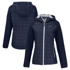 Los Angeles Chargers  Cutter & Buck Women's Rainier PrimaLoft Eco Hybrid Full-Zip Hoodie Jacket