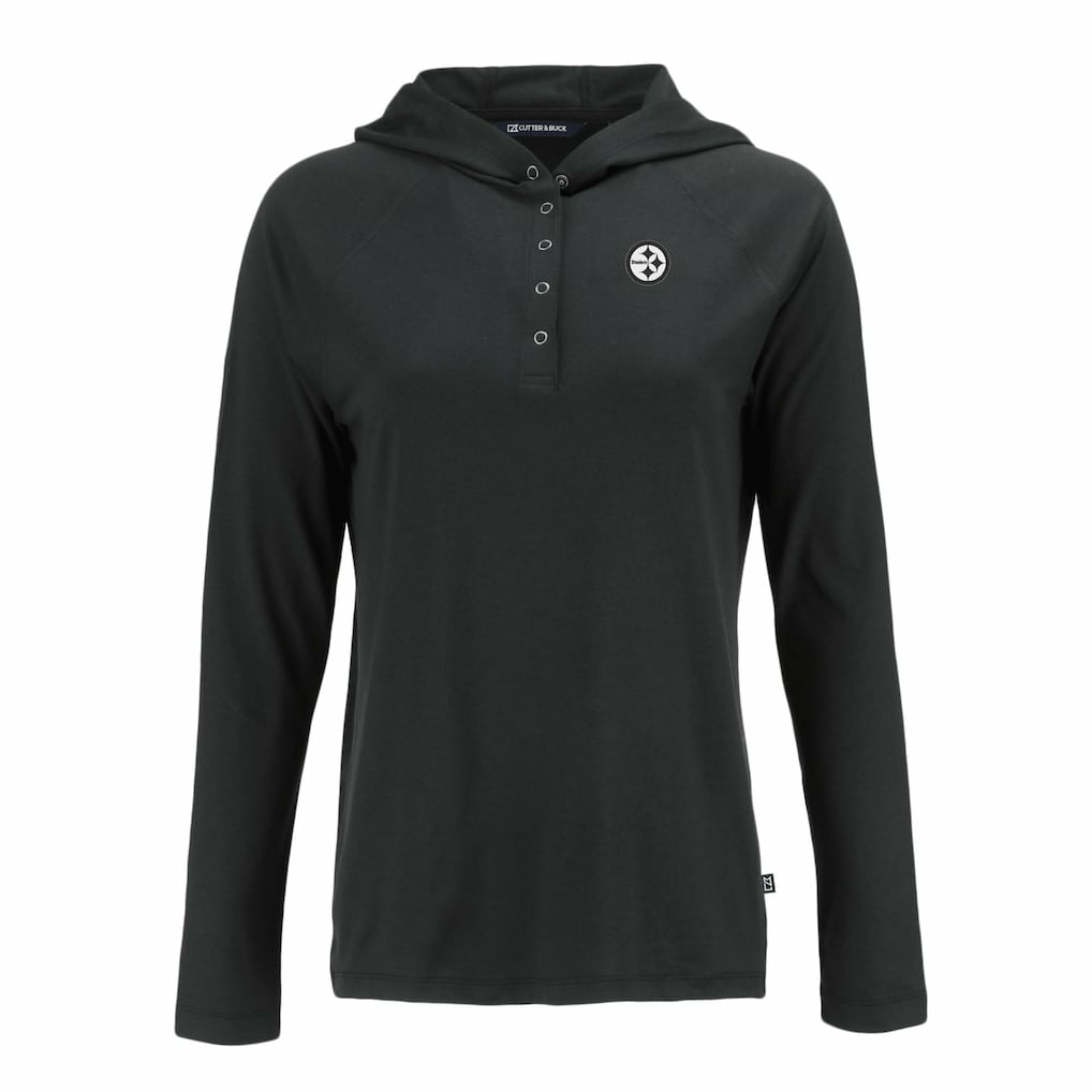 Pittsburgh Steelers  Cutter & Buck Women's Coastline Epic Comfort Eco Recycled Long Sleeve Hoodie T-Shirt