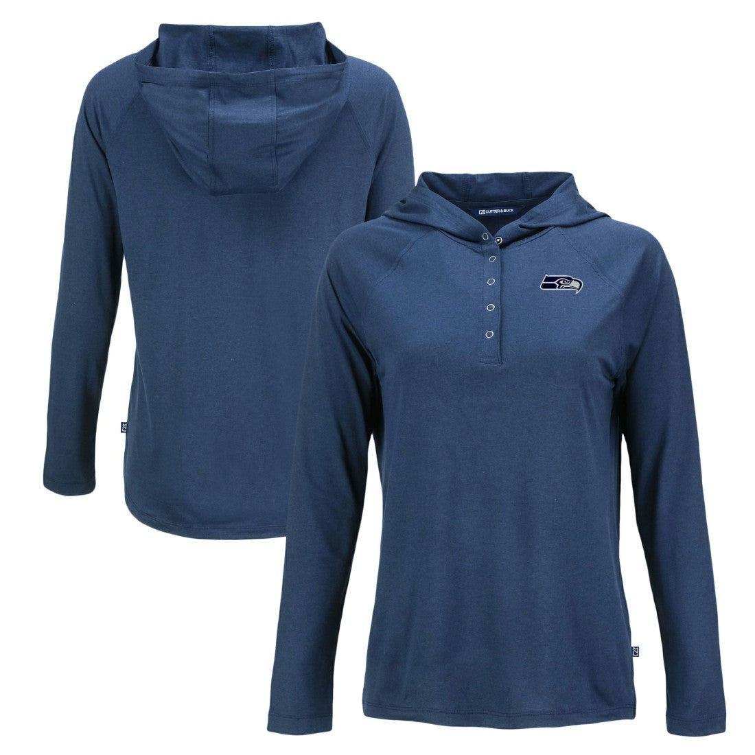 Seattle Seahawks  Cutter & Buck Women's Coastline Epic Comfort Eco Recycled Long Sleeve Hoodie T-Shirt
