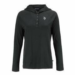 Minnesota Vikings  Cutter & Buck Women's Coastline Epic Comfort Eco Recycled Long Sleeve Hoodie T-Shirt