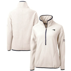 New England Patriots  Cutter & Buck Women's Cascade Eco Sherpa Fleece Half-Zip Jacket