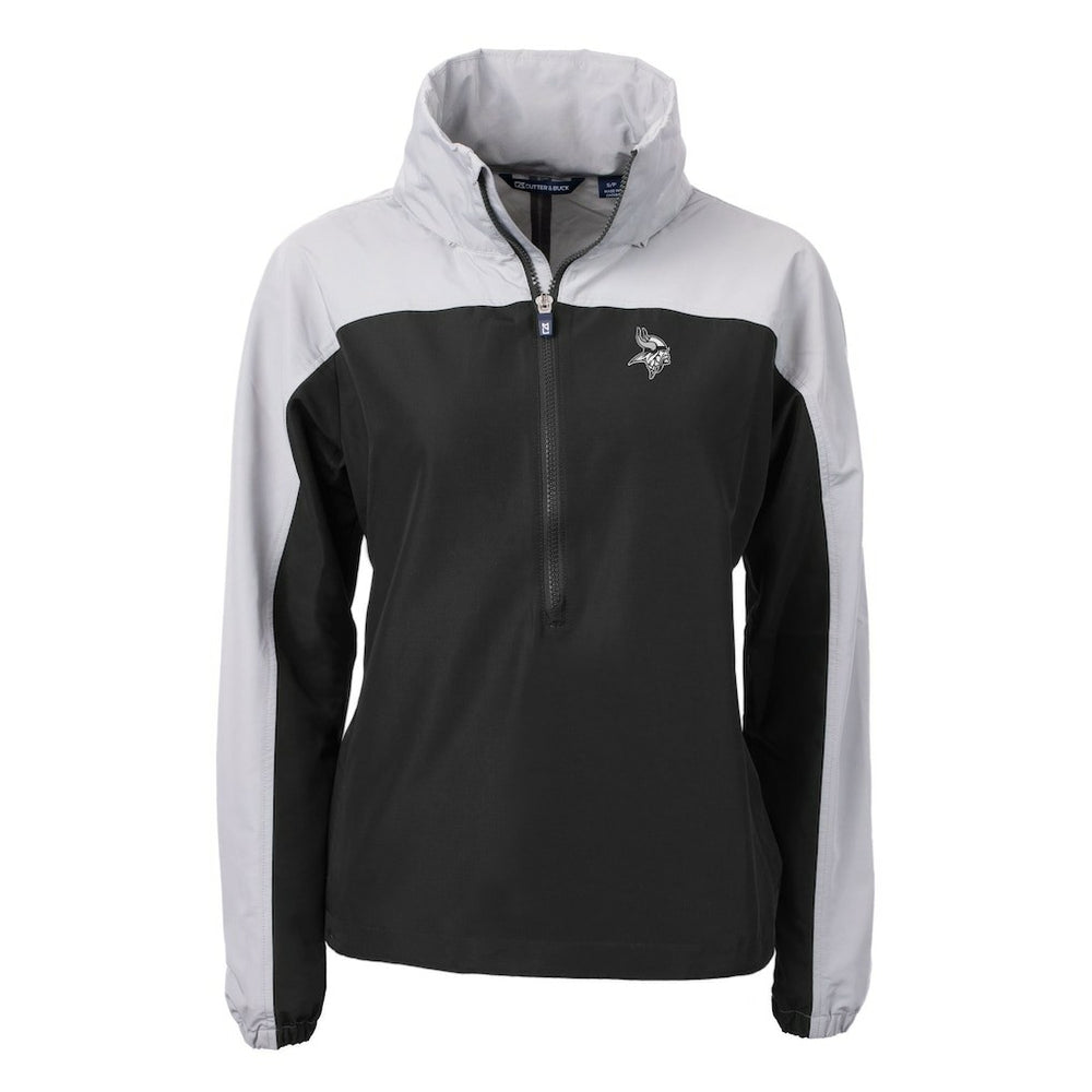 Minnesota Vikings  Cutter & Buck Women's Charter Eco Recycled Half-Zip Hoodie Anorak Jacket