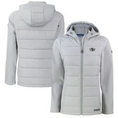 San Francisco 49ers  Cutter & Buck Women's Evoke Hybrid Eco Softshell Recycled Full-Zip Hoodie Jacket
