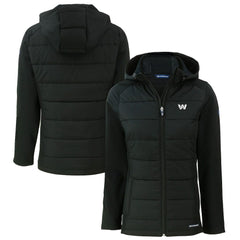 Washington Commanders  Cutter & Buck Women's Evoke Hybrid Eco Softshell Recycled Full-Zip Hoodie Jacket