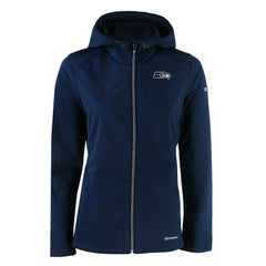 Seattle Seahawks  Cutter & Buck Women's Evoke Eco Softshell Recycled Full-Zip Hoodie Jacket
