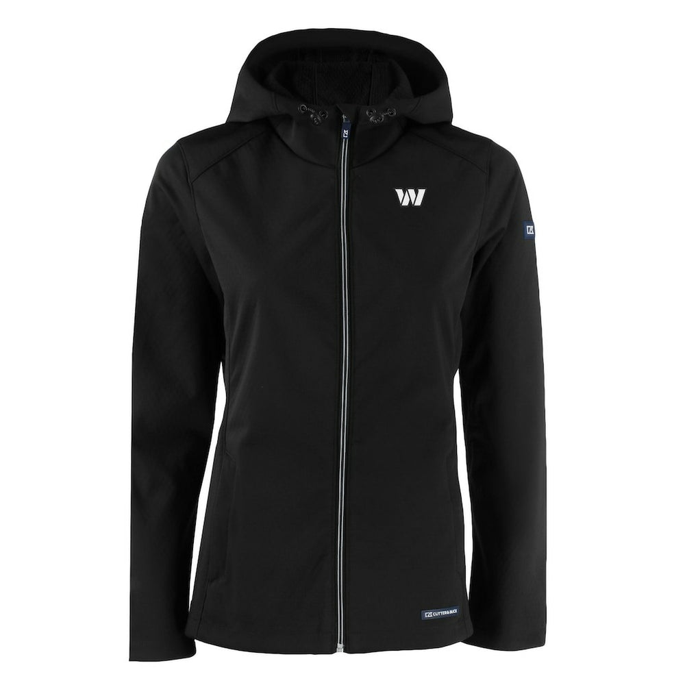 Washington Commanders  Cutter & Buck Women's Evoke Eco Softshell Recycled Full-Zip Hoodie Jacket