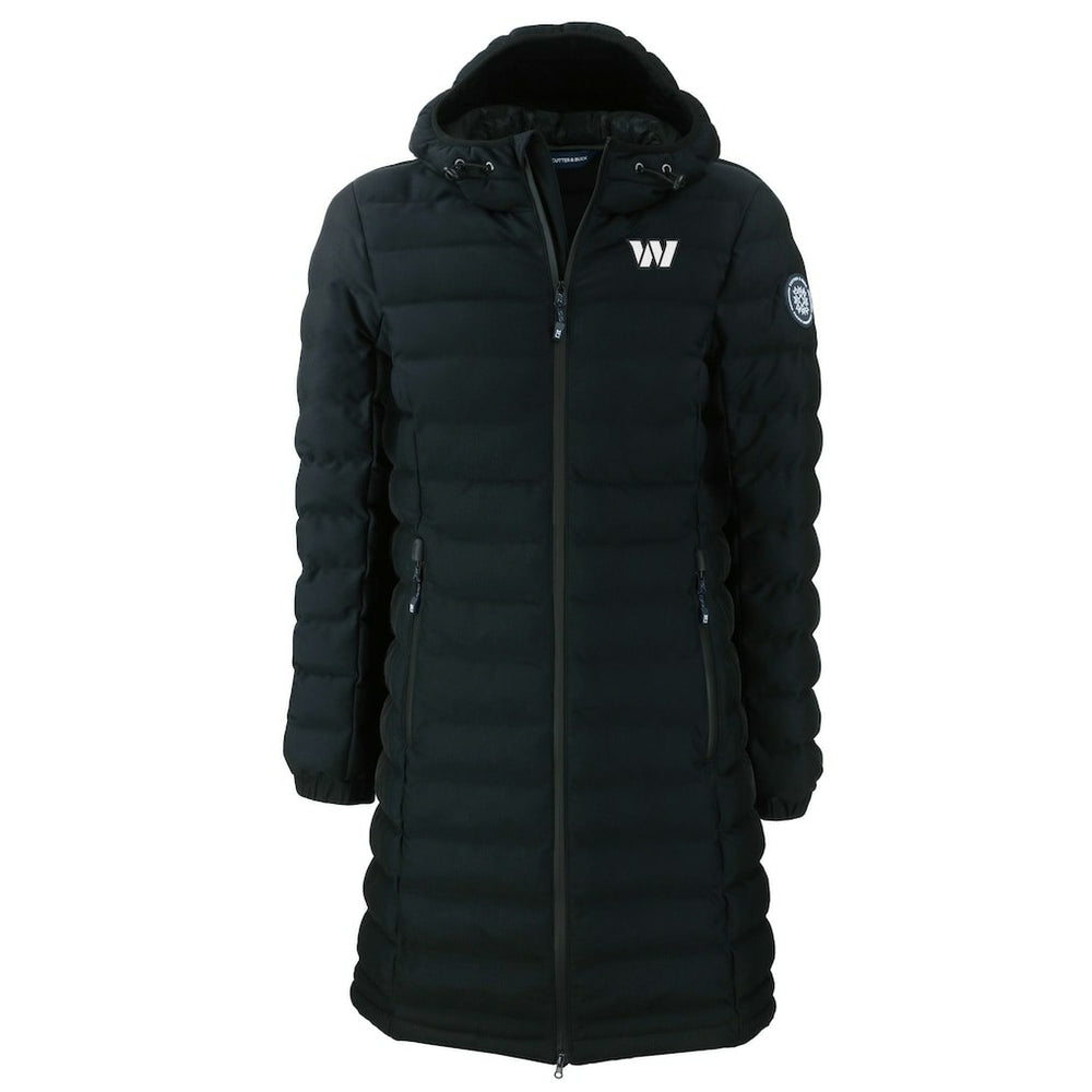 Washington Commanders  Cutter & Buck Women's Mission Ridge Repreve Eco Insulated Full-Zip Hoodie Long Puffer Jacket